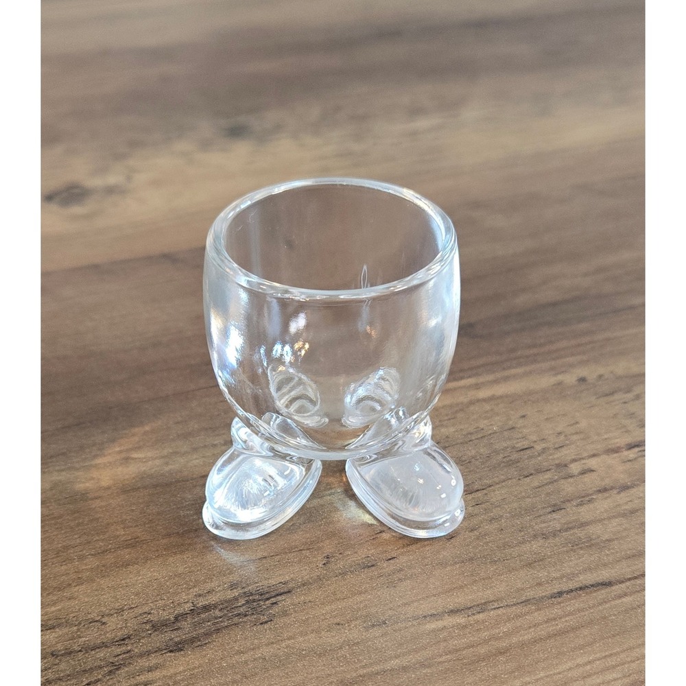 Vintage Arc France Footed Egg Cup- Smile! Cup